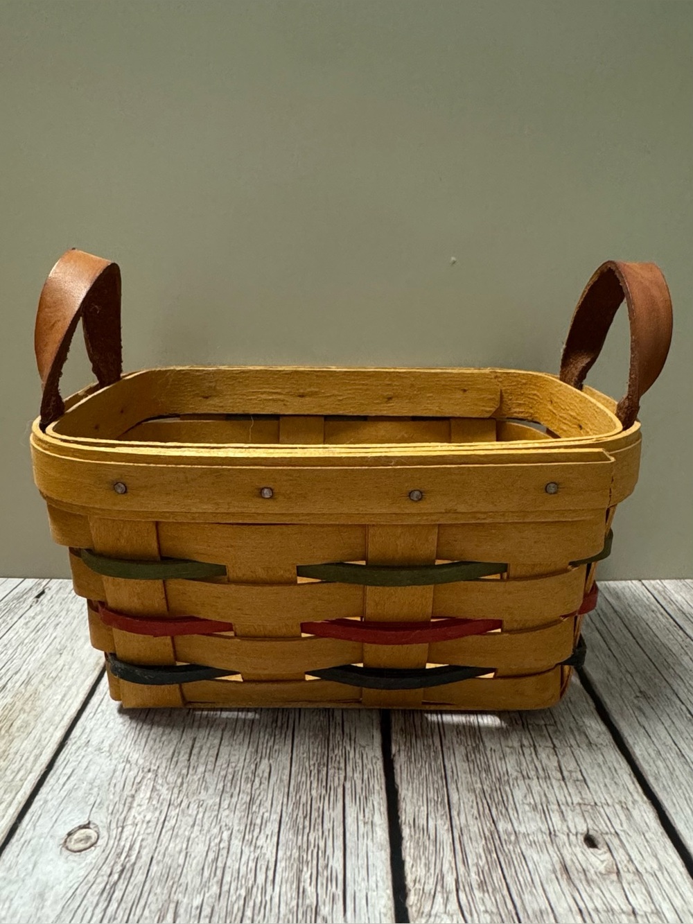 Longaberger 1983 Handwoven Tradition Vintage 4”x6” Basket